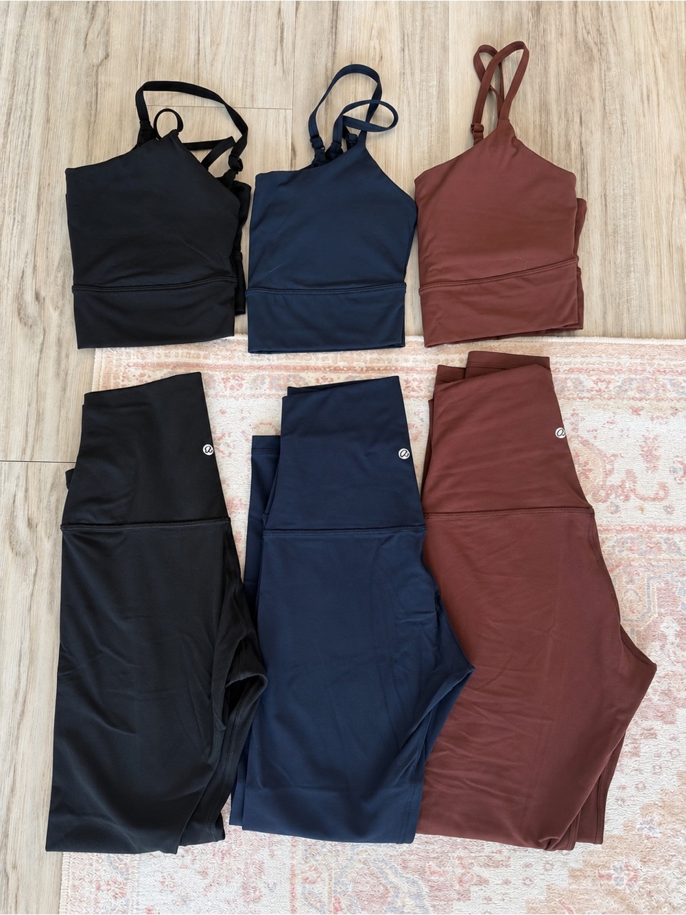 CRZ YOGA Matching Workout Sets 3 Pack – Sports Bras & High Waist Leggings